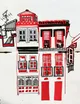 Architectural study of facade in Malaga
